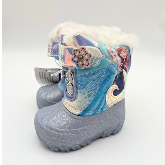 Disney's Frozen 2 Anna & Elsa Toddler Girls Faux Fur Winter Boots Size US5D EU20 - Picture 1 of 11